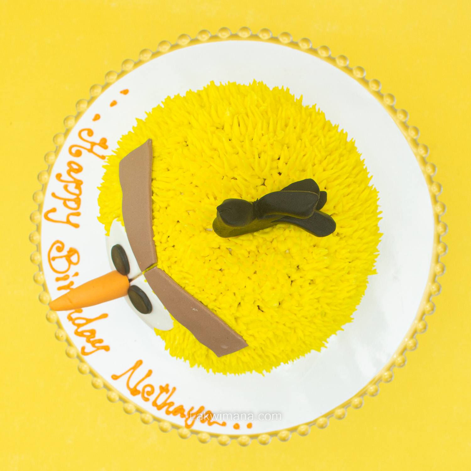 Yellow Bird Theme Birthday Cake for Kids 1.2Kg